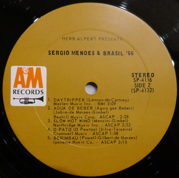 Herb Alpert Presents Sergio Mendes & Brasil '66* : Herb Alpert Presents Sergio Mendes & Brasil '66 (LP, Album, RP, Pit)