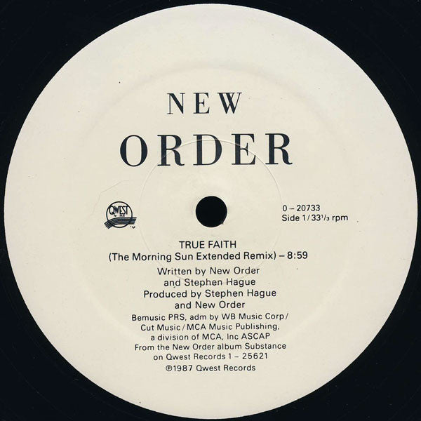 New Order : True Faith / 1963 (12", Maxi, All)