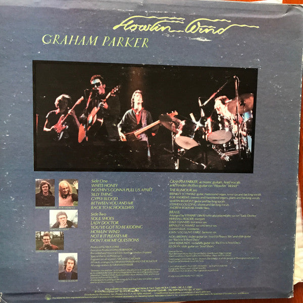 Graham Parker : Howlin Wind (LP, Album, RP, Ter)