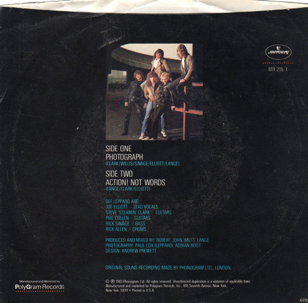 Def Leppard : Photograph (7", Single, Cit)