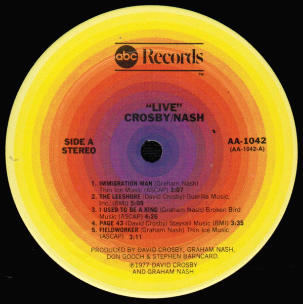 Crosby-Nash* : Live (LP, Album, Ter)