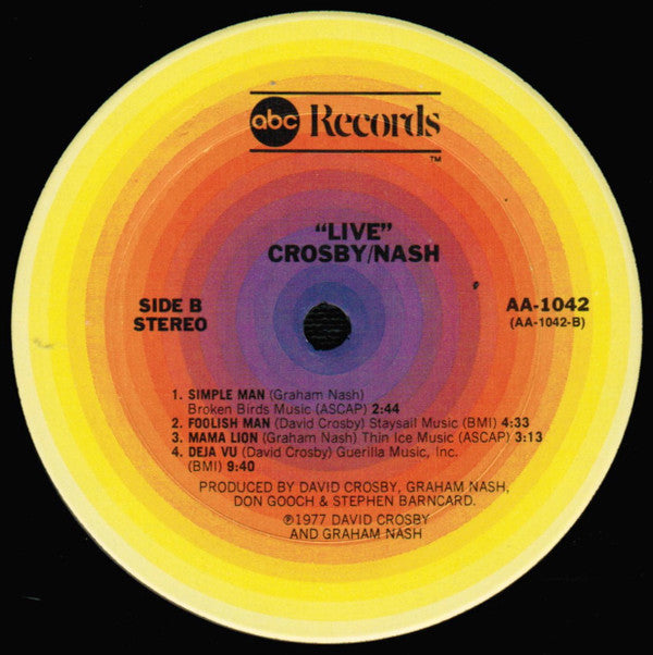 Crosby-Nash* : Live (LP, Album, Ter)