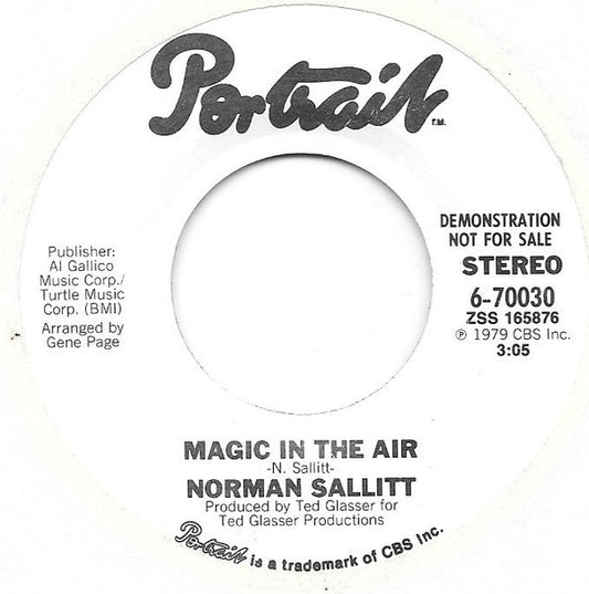 Norman Sallitt : Magic In The Air (7", Single, Promo)
