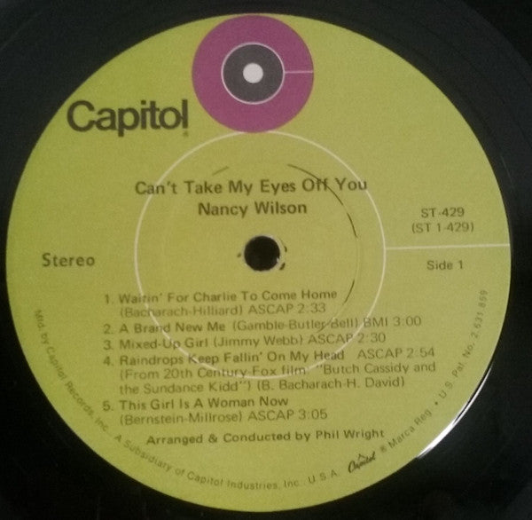 Nancy Wilson : Can't Take My Eyes Off You (LP, Album)