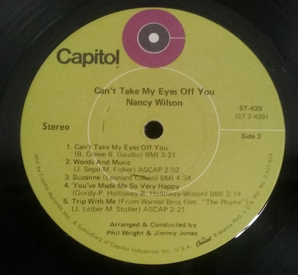 Nancy Wilson : Can't Take My Eyes Off You (LP, Album)