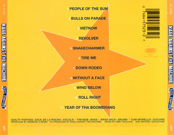 Rage Against The Machine : Evil Empire (CD, Album)