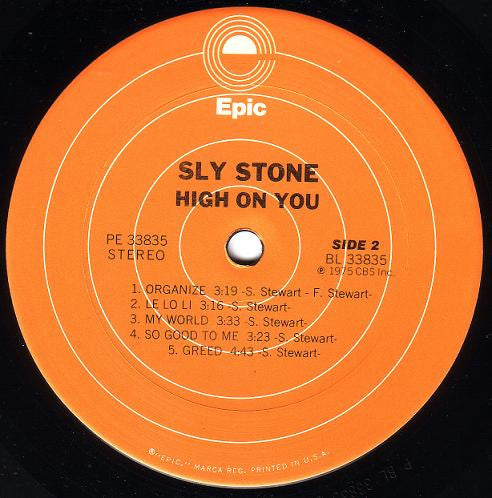 Sly Stone : High On You (LP, Album, San)