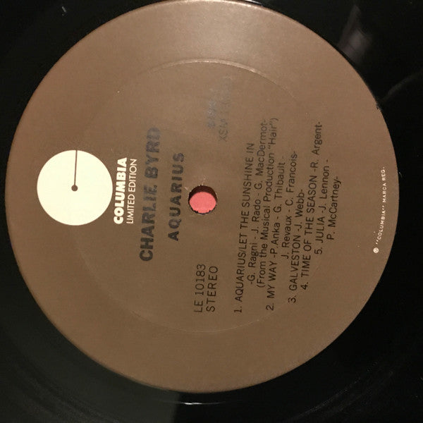 Charlie Byrd : Aquarius (LP, Album, RE)