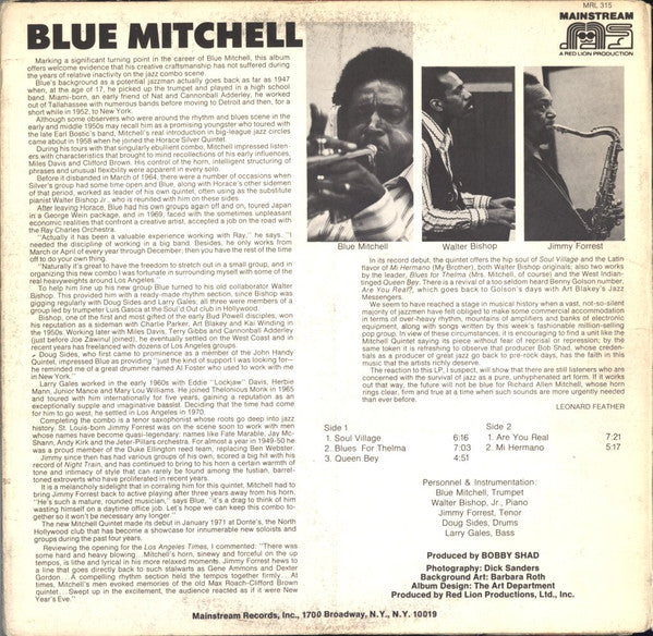 Blue Mitchell : Blue Mitchell (LP, Album)