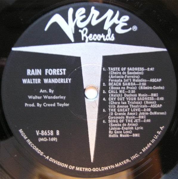 Walter Wanderley : Rain Forest (LP, Album, Mono)