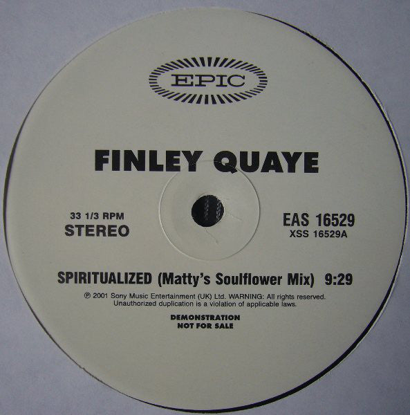 Finley Quaye : Spiritualized (12", Promo)