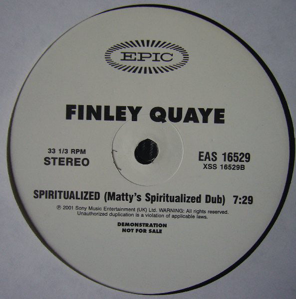 Finley Quaye : Spiritualized (12", Promo)
