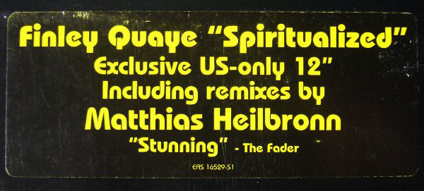 Finley Quaye : Spiritualized (12", Promo)