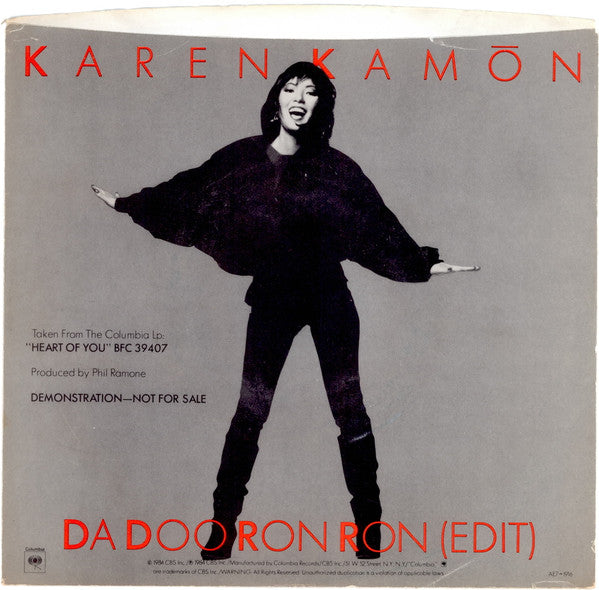 Karen Kamon : Da Doo Ron Ron (7", Promo, Styrene)