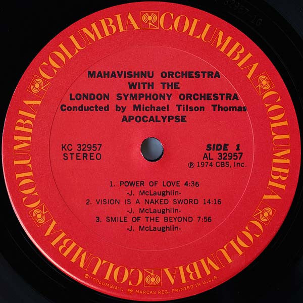 Mahavishnu Orchestra With The London Symphony Orchestra*, Michael Tilson Thomas : Apocalypse (LP, Album, Pit)