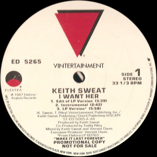 Keith Sweat : I Want Her (12", Promo)
