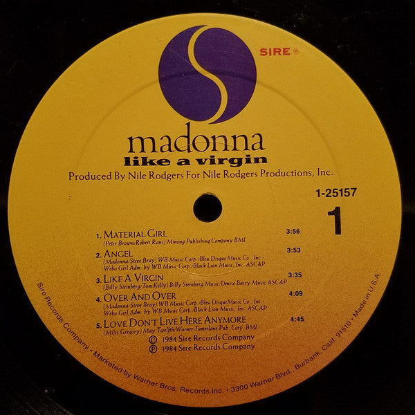 Madonna : Like A Virgin (LP, Album, All)