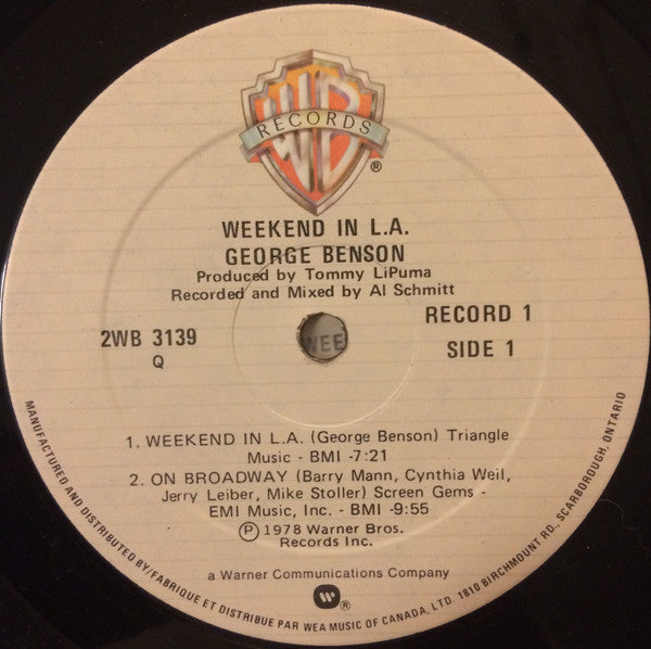 George Benson : Weekend In L.A. (2xLP, Album, Gat)