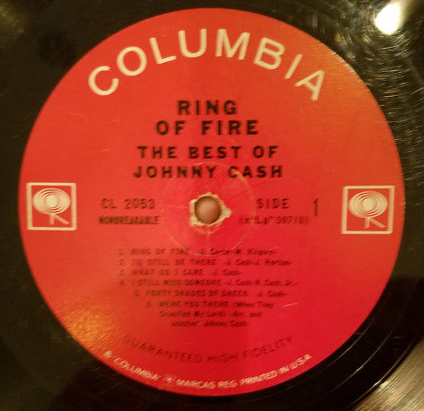Johnny Cash : Ring Of Fire (The Best Of Johnny Cash) (LP, Comp, Mono)