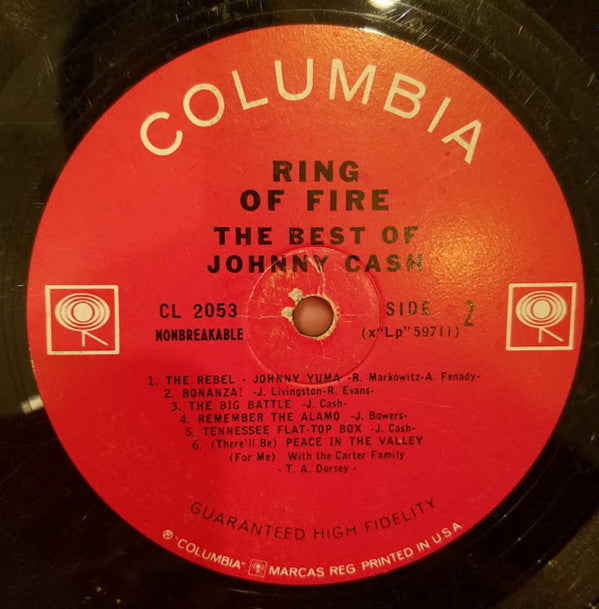 Johnny Cash : Ring Of Fire (The Best Of Johnny Cash) (LP, Comp, Mono)