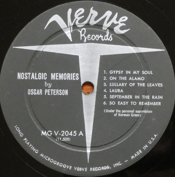 Oscar Peterson : Nostalgic Memories (LP, Album, Mono, RE)