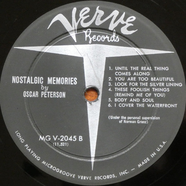 Oscar Peterson : Nostalgic Memories (LP, Album, Mono, RE)