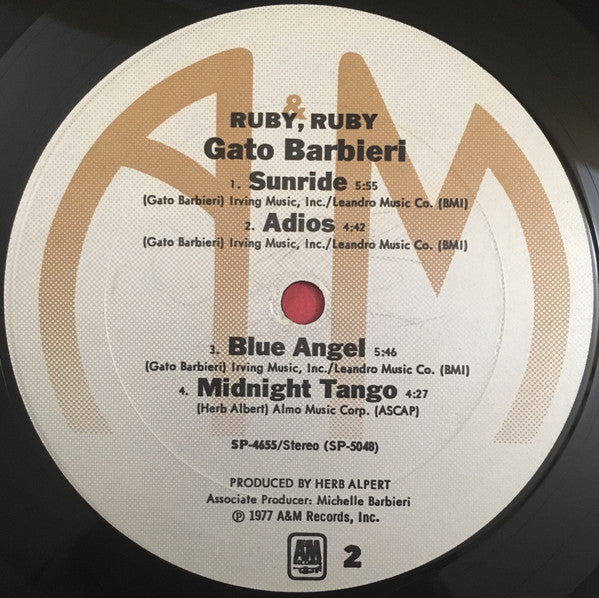 Gato Barbieri : Ruby, Ruby (LP, Album, Pit)