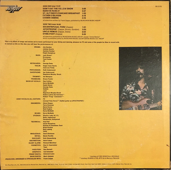 Frank Zappa : Apostrophe (') (LP, Album, Pit)