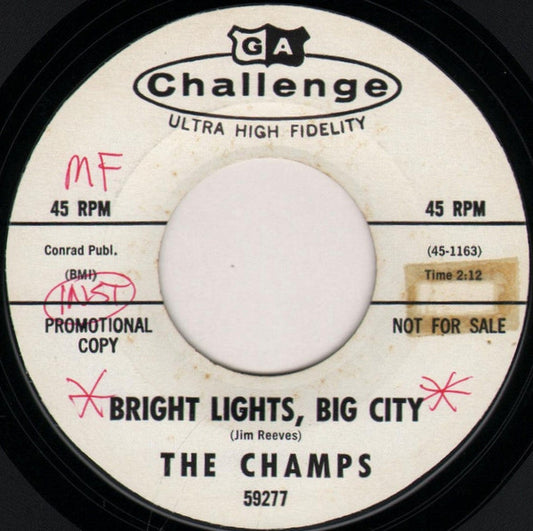 The Champs : Bright Lights, Big City (7", Single, Promo)