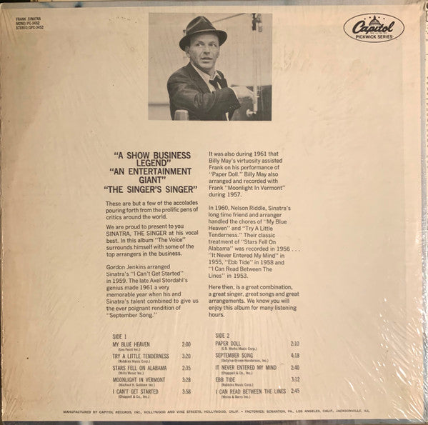 Frank Sinatra : Try A Little Tenderness (LP, Comp)