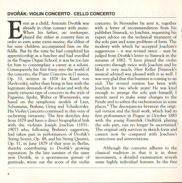 Dvořák* / Isaac Stern • Leonard Rose • Eugene Ormandy : Violin Concerto • Cello Concerto (CD, Comp)