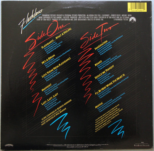 Various : Flashdance (Original Soundtrack From The Motion Picture) (LP, Album, 53 )