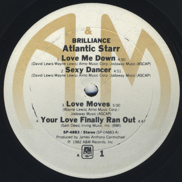 Atlantic Starr : Brilliance (LP, Album, Mon)
