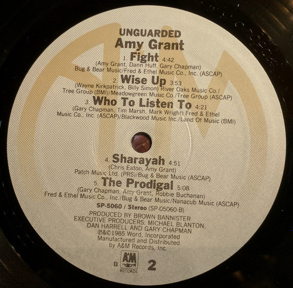 Amy Grant : Unguarded (LP, Album, Ele)