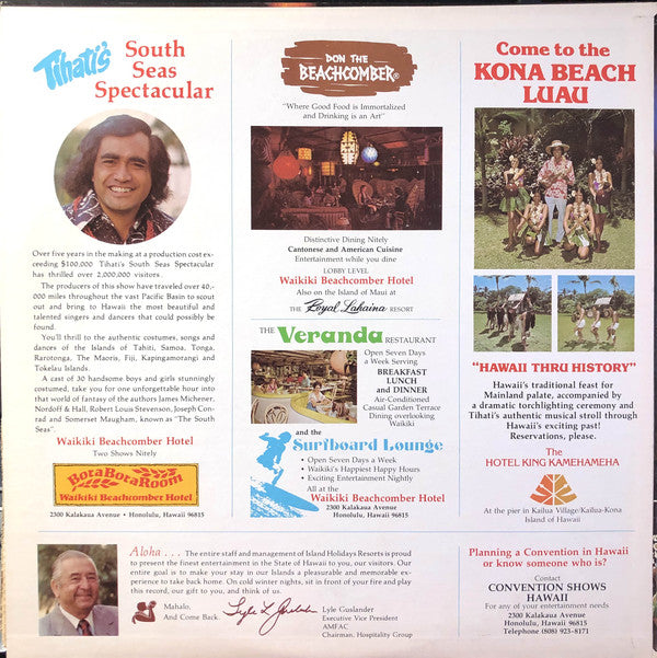 Unknown Artist : Tihati's South Seas Spectacular (LP, Comp, Yel)