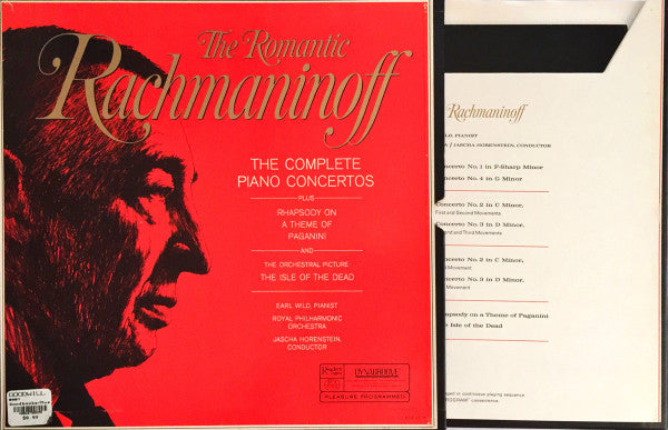 Earl Wild, Royal Philharmonic Orchestra, Jascha Horenstein : The Romantic Rachmaninoff: The Complete Piano Concertos (4xLP + Box, Sli)