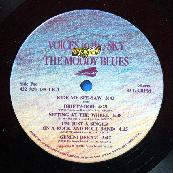 The Moody Blues : Voices In The Sky: The Best Of The Moody Blues (LP, Comp, Club, Car)