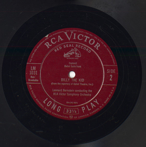 Leonard Bernstein, RCA Victor Symphony Orchestra, George Gershwin, Aaron Copland : An American In Paris And Ballet Suite From Billy The Kid (LP, Mono)
