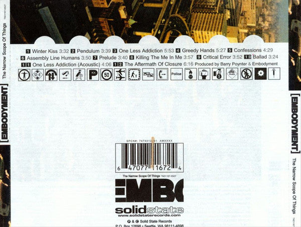 Embodyment : The Narrow Scope Of Things (CD, Album)
