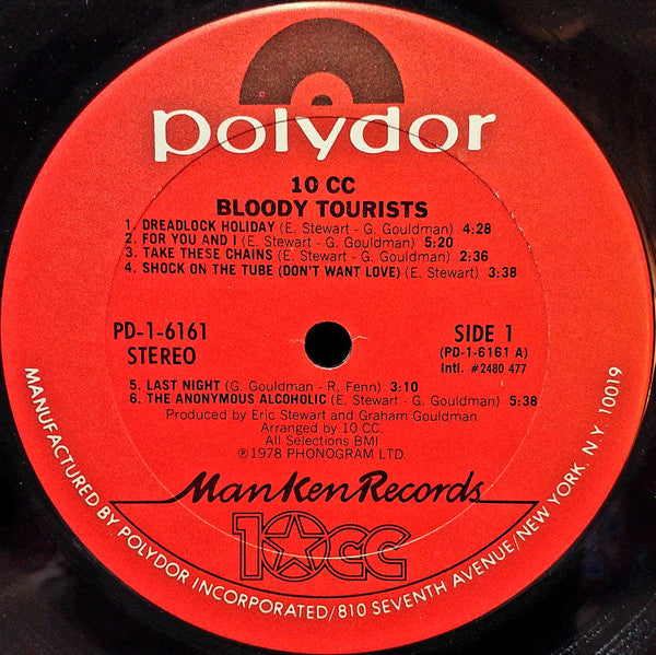 10cc : Bloody Tourists (LP, Album, Ter)