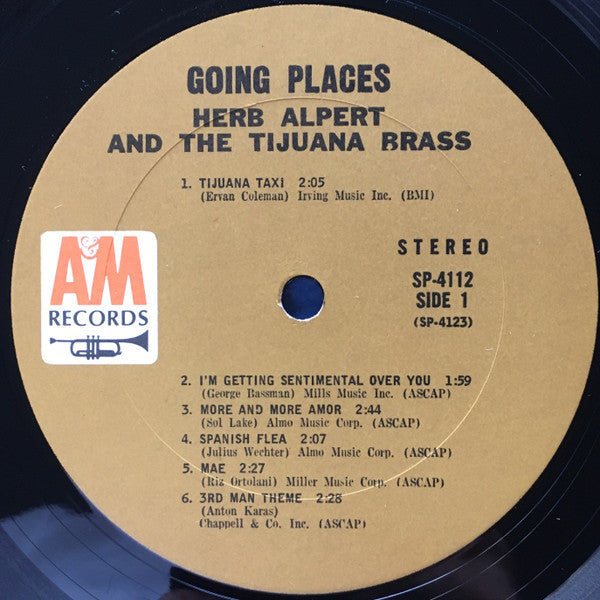 Herb Alpert And The Tijuana Brass* : !!Going Places!! (LP, Album, Ter)