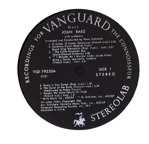 Joan Baez : Noël (LP, Album, RE)