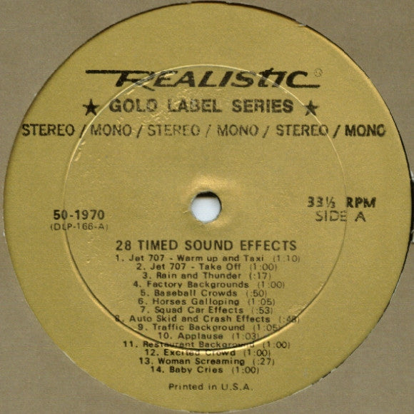 No Artist : 28 Timed Sound Effects (LP, Mono)