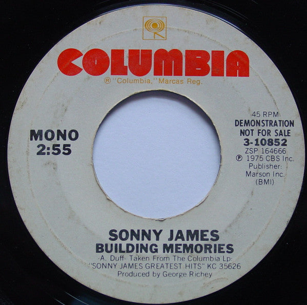 Sonny James : Building Memories (7", Mono, Promo)