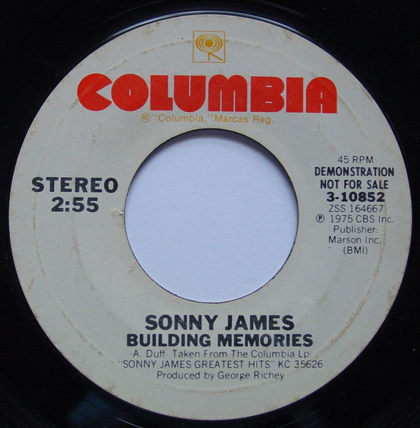 Sonny James : Building Memories (7", Mono, Promo)