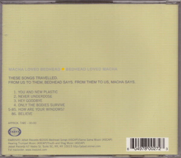 Macha (3) & Bedhead : Macha Loved Bedhead - Bedhead Loved Macha (CD, EP)