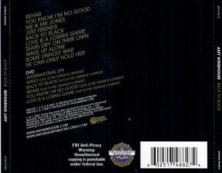 Amy Winehouse : Back To Black (CD, Album, RE + DVD-V, NTSC + Ltd)