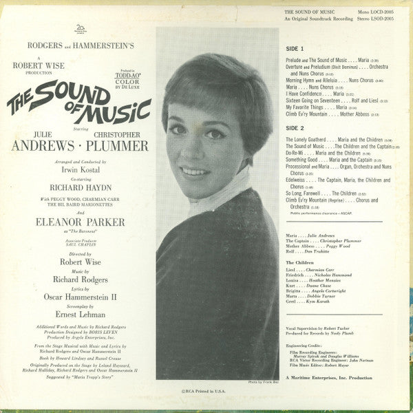 Rodgers & Hammerstein : The Sound Of Music (An Original Soundtrack Recording) (LP, Album, Mono, Hol)