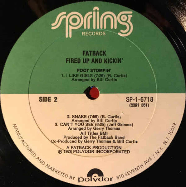 Fatback* : Fired Up 'N' Kickin' (LP, Album, All)