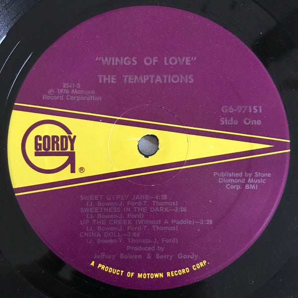 The Temptations : Wings Of Love (LP, Album, Mon)